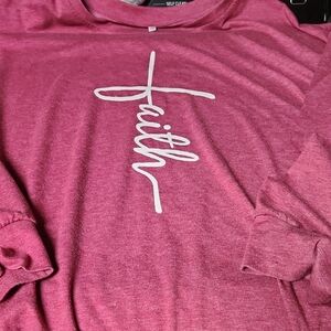 Pink Faith Graphic Sweatshirt